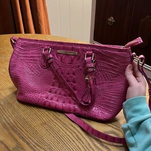 Brahmin genuine leather pink purse
